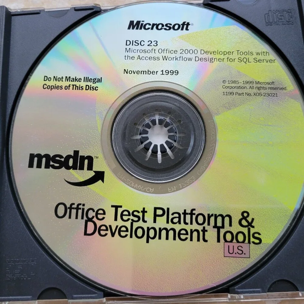 Vintage - Microsoft Office Test Platform & Development Tools, 1999